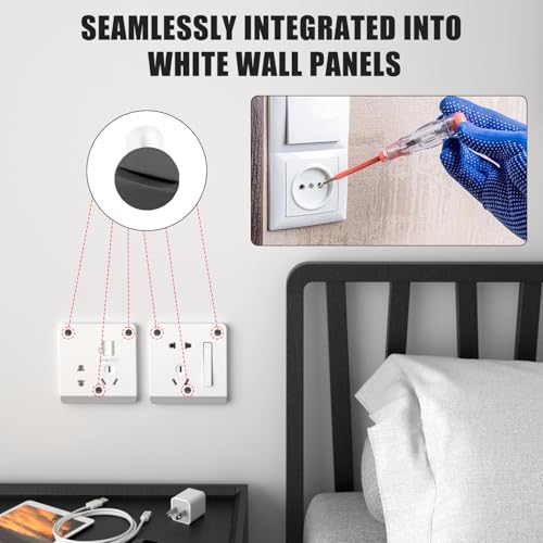 130 Pack Black Outlet Screws 6-32 Thread, Wall Plate Screws for Electrical Cover Panel and Switch Plate, Includes Long Outlet Screws in 6 Sizes (3/8", 9/16", 3/4", 1", 1/2", 1-1/4") (Black) - color: black