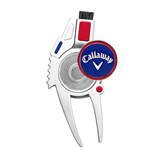 Callaway 4-in-1 Golf Divot Repair Tool - color: Red/White/Blue