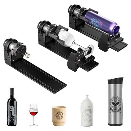 Longer Rotary Roller Series, Rotary Extension for Ray5/B1 Series, Other Frame Engraving Machines (Must with 12Pcs Riser), Y-axis Rotary for Engraving Cylindrical Objects, Tumbler, Size 323*80*112mm - size: 323*80*112mm