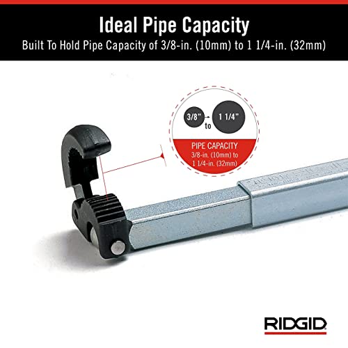 RIDGID 31175 Model 1017 Fold Over Basin Adjustable 10" To 17" Pipe Wrench, Silver, Made In The USA