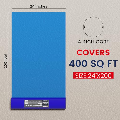 ADHES Floor Protection Film 24” x 200’ – Heavy Duty Self-Adhesive - style: Floor Protection Film