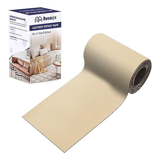 Leather Repair Patch Tape Kit, Self Adhesive Leather Repair for Furniture, Couch, Sofa, Car Seats,Office Chair,Vinyl Repair Kit.3.1inx60in - color: Light Khaki, size: 3.1 in x 60 in