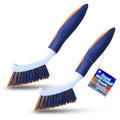 Bring It On Grout Cleaning Brush 2-Pack – Crevice Cleaning Brush with Stiff Nylon Bristles, 8-Inch Heavy-Duty Scrub Brush for Tile, Grout, Shower, Bathroom, Kitchen, Corners & Tight Spaces - style: 2 Pack