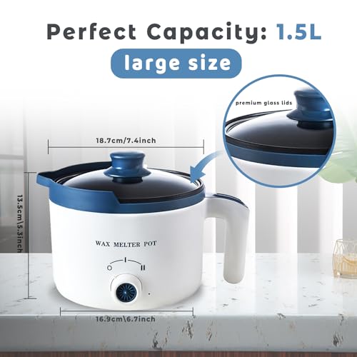 Ksedcon Electric Wax Melter for Candle Making with Pouring Spout, Non-Stick Small Candle Melting Pot - size: wax melting pot kit 1pcs