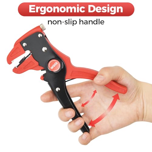 WGGE Automatic Wire Stripper and Cutter, 10-24 AWG, 7-Inch