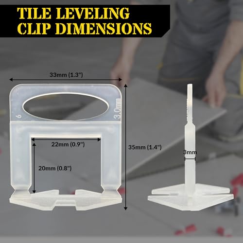 Reli. Tile Spacers 1/8 Inch 1200 Pcs | Lippage Free Tile Leveling Clips