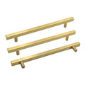Goldenwarm 10 Pack 7-1/2 Inch Gold Cabinet Handles Brass Kitchen Pulls - color: Gold, size: 7-1/2 Inch Hole Center