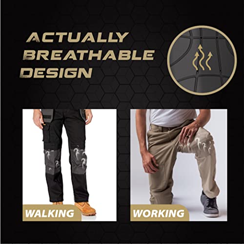 Knee Pad Insert for Work Pants/Bibs, Uniforms, and Tactical Pants, Breathable Knee Pad Inserts for Construction, Flooring, Gardening,and Garage, 11.5''×7.9''×0.45'', BLACK, 3 Pairs - size: 3 pairs 11.5''×7.9''×0.45''