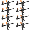 8 Pack 8 Inch F Bar Clamp, Medium Duty 160lbs One Handed Clamps/Spreader, Bar Clamps for Woodworking, Crafting, by GENHAKON - size: 8 Pack 8 Inch