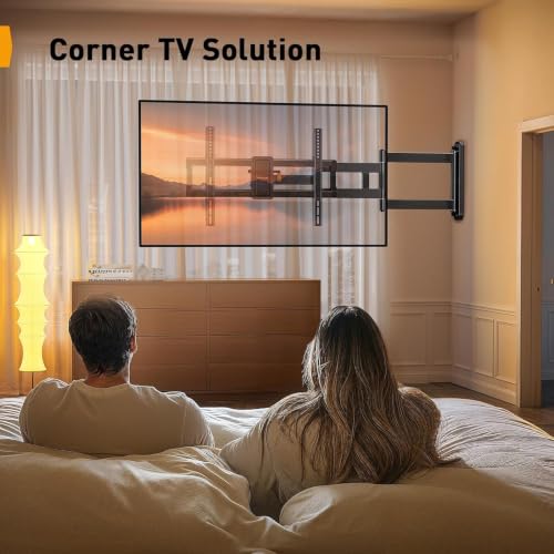 Perlegear Corner TV Wall Mount Long Arm TV Mount for 42-84 Inch TVs - size: Fits 42-84'' TVs / Max 600x400mm