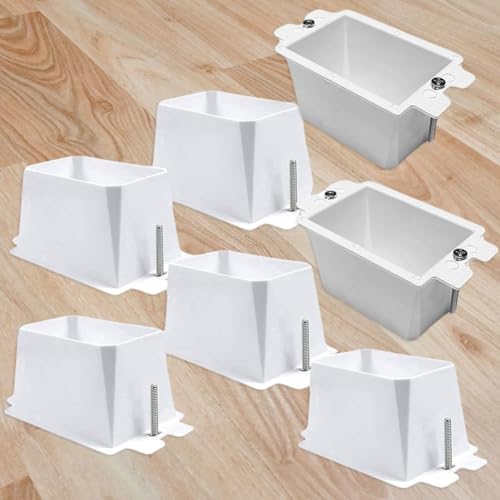 GIB 10 PCS BE1-2 1-Gang Electrical Outlet Box Extenders with 20 PCS Screws - color: White -10