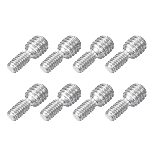 uxcell M4x8mm to M6x6mm Double End Threaded Stud Screw Bolt, 8Pcs 304 Stainless Steel Thread Reducer Adapter for Furniture Machinery Assembly Fastener - size: M4x8mm to M6x6mm