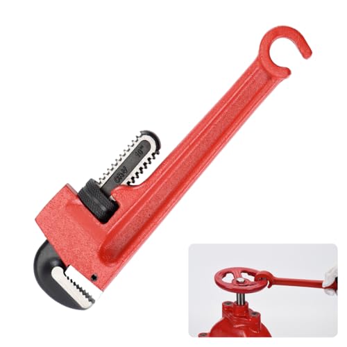 10" Double-Ended Valve Wrench 1/2" Opening & Pipe Wrench 1/8" - 1-1/2" - size: 10 Inches