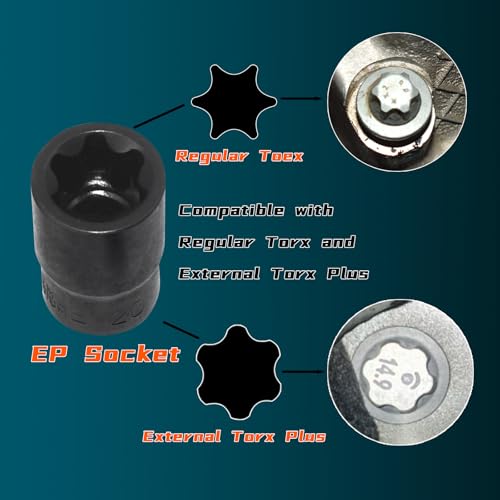 External Torx Plus Socket Set With 1/2'' 3/8'' 1/4'' Dr - color: Blue Case, size: 19 PCS - EP Socket