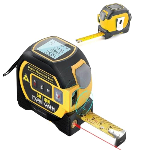 The 3-in-1 almighty laser measuring tools ruler,16Ft Ruler 197Ft Laser - color: Blue, size: Laser 197 ft