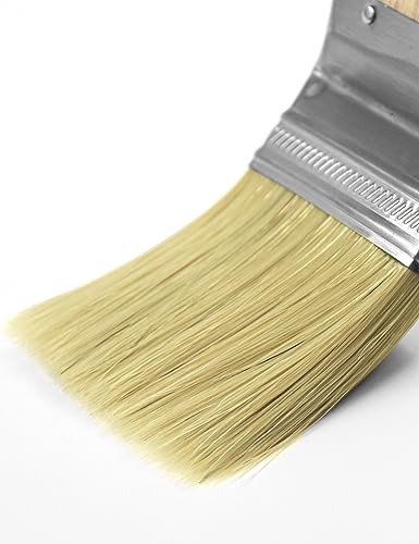 ROLLINGDOG 25mm, 38mm, 50mm Radiator Paint Brush Set -3PC Long Handle Paint Brushes, Bent Ferrule Brushes for Radiator, Piep, Ceiling and High Walls (Pack of 2) - size: 25mm, 38mm, 50mm (Pack of 2)