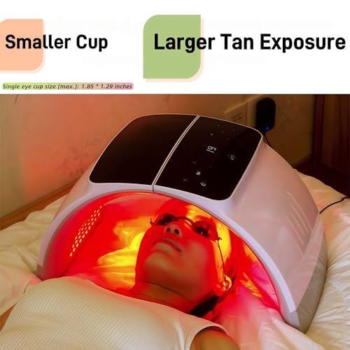 See-Through Safety Goggles Pack of 2, Transparent Safety Glasses for Tanning Use, and Half-clear Eye Protection, 2 Separate Storage Cases Included