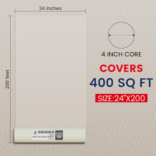 ADHES Carpet Protection Film 24” x 200’ – Self Adhesive - style: Carpet Protection Film