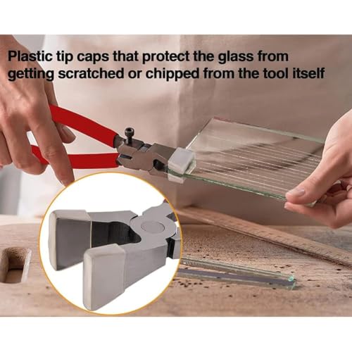 2PCS Glass Cutter Set with Running Pliers – 120° Carbide Wheel Cuts 1/8" to 1/4" Plate Glass, Ball End & Teeth, Not Self-Oiling – for Stained Glass, Windows, Mirrors