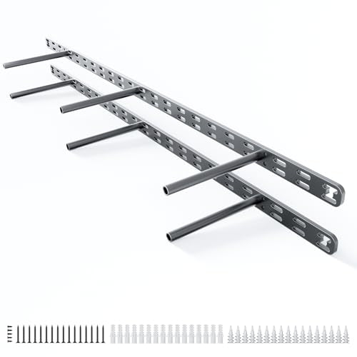 2pcs Floating Shelf Bracket Heavy Duty,Decorative Floating Shelf Hardware Hidden Black Metal Fireplace Mantel Brackets Without Jig (34"X4"X1.0" Without Tools) - size: 34"X4"X1.0"