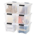 IRIS USA 6-Pack 19 Quart Storage Bins with Lids, Clear - color: Clear, size: 19 Qt, style: 6 Pack