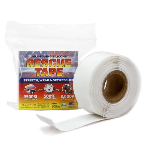 Bond It Rescue Tape, Self-Fusing Silicone Repair Tape, 1 in x 12 ft, White - color: White, size: 1" x 12' x 20mil