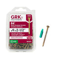 GRK Fasteners R4™ #9 x 2-1/2" Multi-Purpose Framing Screws, 100 PCS - size: #9x2-1/2" 100 count