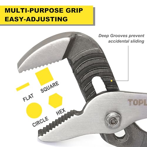TOPLINE 4-piece Tongue and Groove Joint Pliers Set - style: Dipped Handle