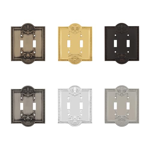 Nostalgic Warehouse Meadows Light Switch Cover Plate - color: Bright Chrome, size: Double Toggle