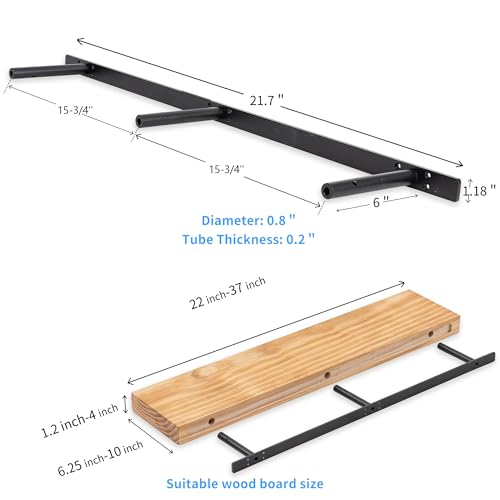 Hidden Shelf Brackets ， Floating Shelf Bracket ( Additional Brackets -NO Kits) 38 Inch -2 Pcs - size: 38 Inch - 2 Pcs Additional Brackets - No Kits