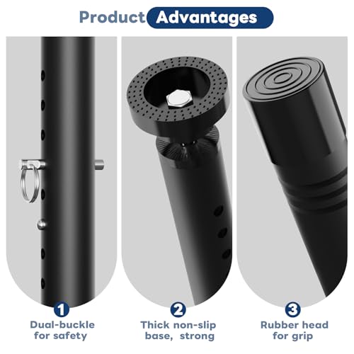Abiglifty Sliding Door Security Bar, 17-50 Inch - color: Black