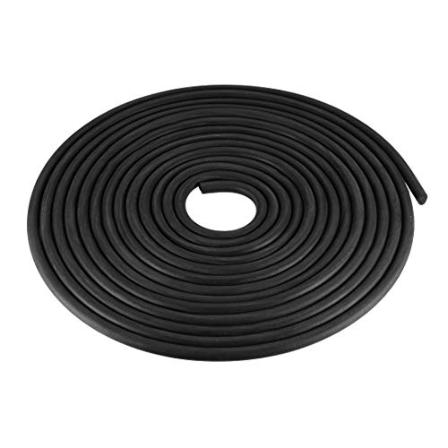 uxcell Foam Rubber Seal Weather Strip 6mm Diameter 5 Meters Long Black - size: 6mm x5m