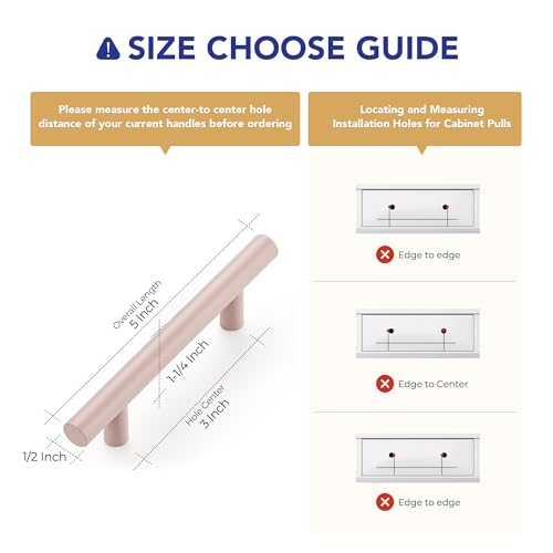 Ravinte Cabinet Handles,5" Length,3" Hole Center,Pink,12 Pack - color: Pink