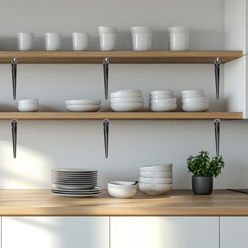 24 Pack 12" x 10" Heavy Duty Metal Shelf Brackets, Floating Shelf Bracket, L Brackets for Shelves, Perfect for 12 Inch Wide Wood Boards, Rustic Farmhouse Decorative Wall Mount Corner Brace - size: 24 Pack 12" x 10" Black
