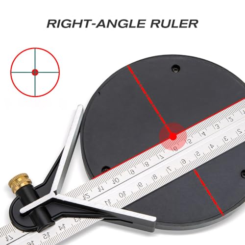 BAUSATZ 12 inch Stainless Steel Combo Square - Universal Bevel 180 Degree Angle Combination Square Set Protractor Ruler