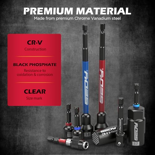 41-Piece Premium 1/4" Drive Magnetic Impact Nut Driver Set Metric & SAE Standard & Deep with Socket Adapters, 2-in-1 Ratchet Wrench, Wing Nut Driver, Universal Sockets, Quick Release Bit Holder - style: Pro Multi-Use Kit