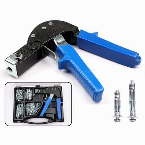 Heavy Duty Wall Anchor Metal Setting Tool with a Storage Box and 71 PCS Molly Bolt Hollow Drive Wall Anchor Screws Assortment Kit for Cavity Anchor Plasterboard Fixing