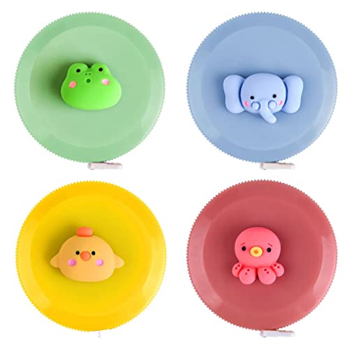 ASTARON 4 Pcs Soft Measuring Tape for Body Measurements Retractable，Cute Tape Measures Tailor Measuring Tape for Sewing 60 in / 1.5 M Tailors Measure Tape with Fractions Measure Ruler for Sewing
