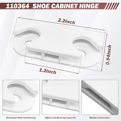 Shoe Cabinet Hinge and Stopper Replacement Part #110364 and #116713 - size: 110364 and 116713 (4 Pack)
