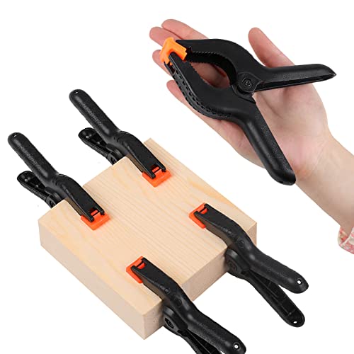 4 Pack Spring Clamps, 6inch Plastic Clips, Backdrop Clips, Big Clamps Heavy Duty, Spring Clips for Crafts, Backdrop Stand, Woodworking, Photography Studios (Black) - size: 4 Pack,6inch