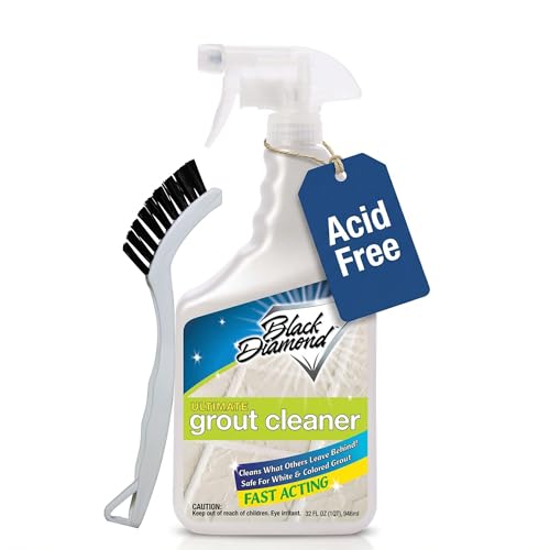 Ultimate Grout Cleaner for Tile & Grout, Acid-Free Stain Remover QT/Brush - size: 32 Fl Oz (Pack of 1)