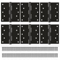 Black Stainless Steel Door Hinges 5x5 Inches (6 Pack), Heavy Duty Ball Bearing Hinges with Mounting Screws, Rustproof and Quiet - size: 5x5inch - 6 Pcs
