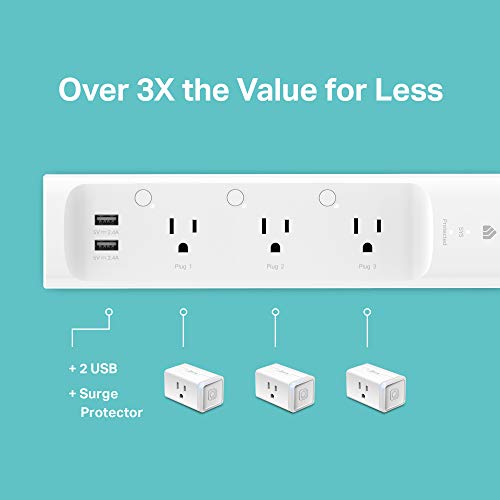 Kasa Smart Plug Power Strip, KP303, Smart Outlet, No Hub Required