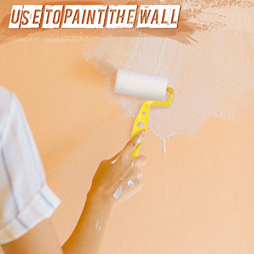 Geiserailie 33 Pcs Foam Paint Roller 3-inch Mini Small Paint Roller Kit Covers with Frame Multipack for Young Artists Painting Tools Painting Furniture Home Wall Ceilings Cabinet Art Craft Supplies