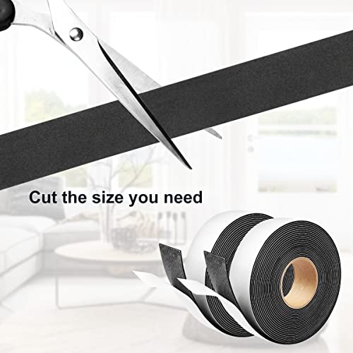 2 Rolls Weather Stripping Door Seal, 1''W x 1/16'' T Foam Tape Single Sided, Adhesive Closed Cell Weather Strip (Total 32 Feet Long)… - size: 1''W x 1/16T x 32FT