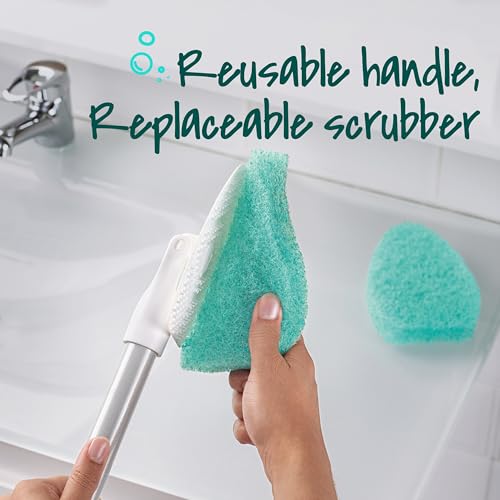 Scotch-Brite Extendable Tub & Tile Scrubber Kit, 1 Handle & 3 Scrubbers