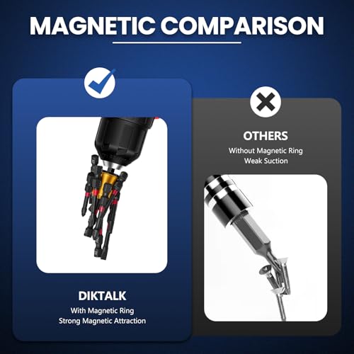 1/4 Inch Universal Screwdriver Bit Holder, 3PCS Magnetic Screw Ring for Drill & Hex Screwdriver, Color-Coded Removable Magnetic Drill Bit Holder with Anti-Slip Grip (Red/Yellow/Green)