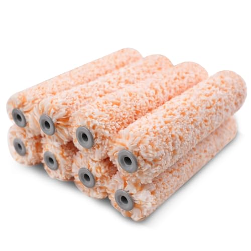 ROLLINGDOG 6" Paint Roller Covers Microfiber Paint Roller Sleeves - color: 8PC Microfiber Roller Sleeves