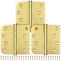 KOLET Ball Bearing Door Hinge, 4 x 4 Inches, Brushed Gold, 3 Pack - color: Gold, size: 3 Pack