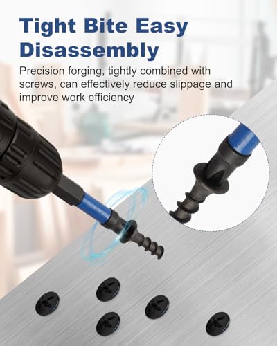 Rocaris 100 Pcs Screwdriver Bit Set, 14 Slotted, 26 Phillips, 20 Square, 20 Torx, 20 Allen Wrench, 2" & 4" Long - style: 100 Pcs